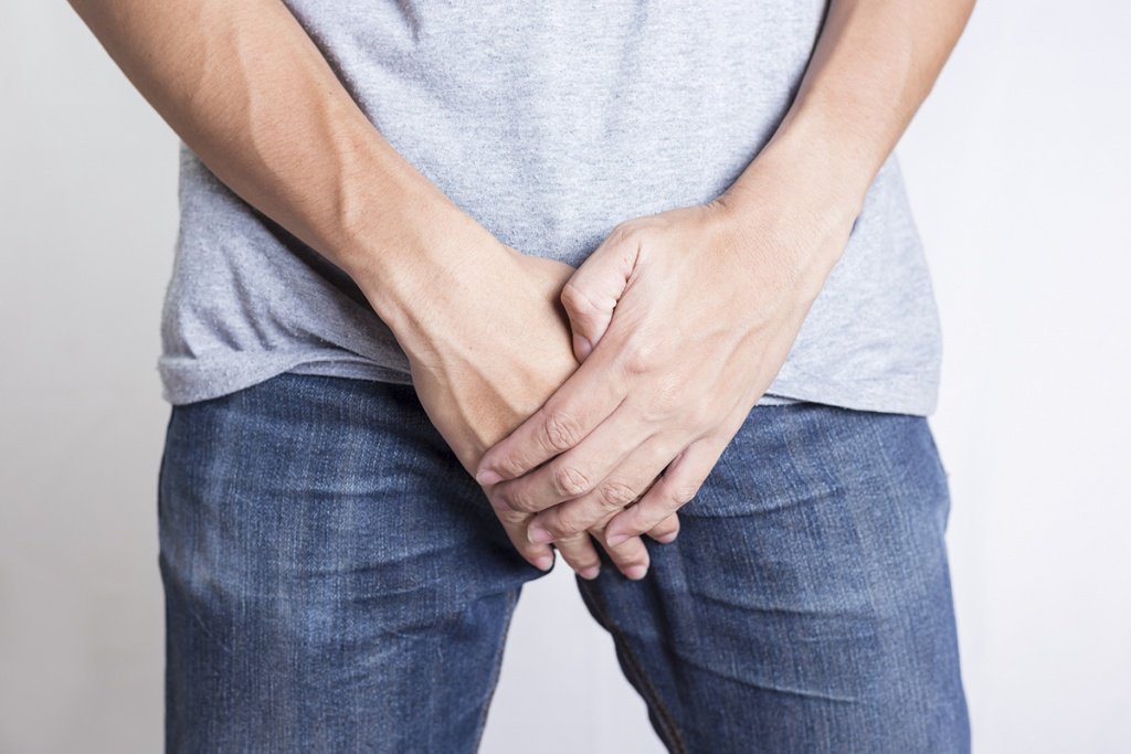 A man having a penis problem